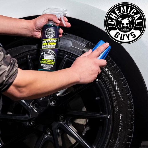 Take your tires and trim to a whole new level of shine with the Galactic Black Wet Look Tire Shine Dressing! | Chemical Guys