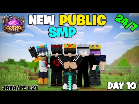 Minecraft Public Smp Live Day 10 | 24/7 Public Server | Java + Pe | #minecraftlive #minecraft