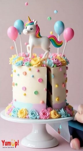 Plain Cake to Magic Unicorn Cake! 🦄✨