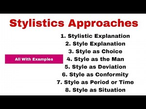Stylistic Approaches in Stylistics Explanation in Urdu/Hindi| The Concept of Style and Stylistics.