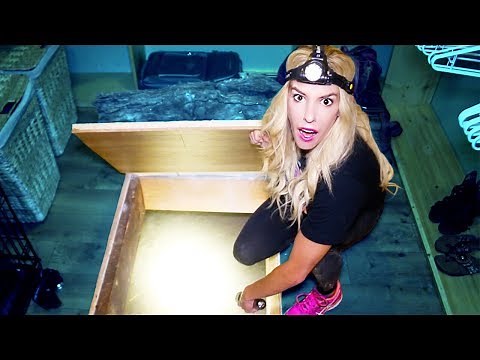 Exploring Hidden SECRET UNDERGROUND TUNNEL in my HOUSE! (We found a MYSTERY note with clues)