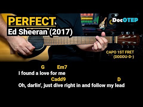 Perfect - Ed Sheeran (2017) Easy Guitar Chords Tutorial with Lyrics