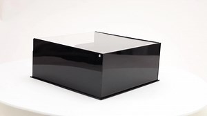 Mind Reader Black Acrylic Paper Plate Holder Covered Dispenser 11 in. L x 11 in. W x 5 in. H PSTOR-BLK