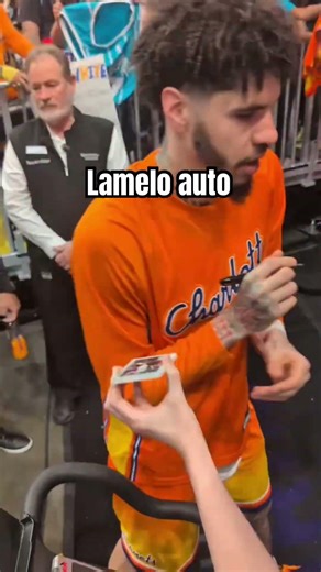 Lamelo balls autograph from Charlotte Hornets game #basketball #insane #autograph
