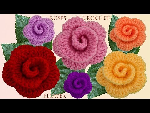 How to make pink crochet flowers - easy crochet for beginners