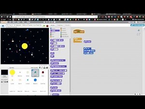 Making a Solar System in Scratch - Lesson 2 Adding Code blocks - scratch.mit.edu