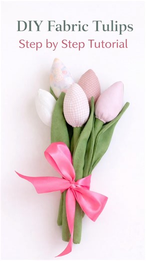 Make Fabric Tulips 🌷 FREE DIY Sewing Tutorial