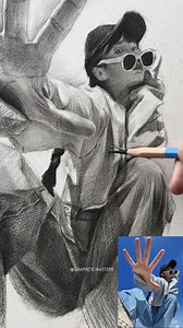 Graphite sketch by artist Lu Tao (Douyin) — a dynamic, high-energy drawing that captures movement, personality, and dramatic perspective. The artist uses bold shading, expressive linework, and strong contrasts to bring the figure to life, turning a casual reference into a striking, stylized composition full of attitude and depth. Artist: Lu Tao (Douyin) #graphitesketch #figureart #dynamicpose #realismart #drawingprocess #fineart #artinspiration #graphiteart #art | Graphite Masters