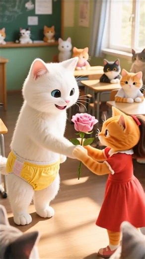 रिंकु ने रेनी के टिफिन में सॉस डाल दी 😱#meow​ #kitty​ #shorts​