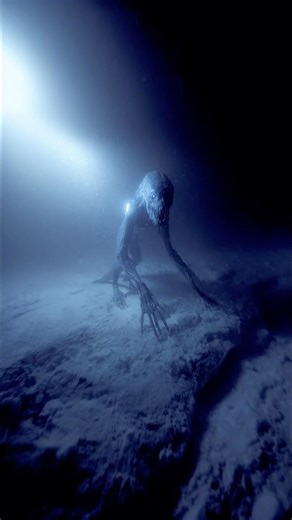 Drone Captures Giant Shape Moving Under Arctic Ice Sheet