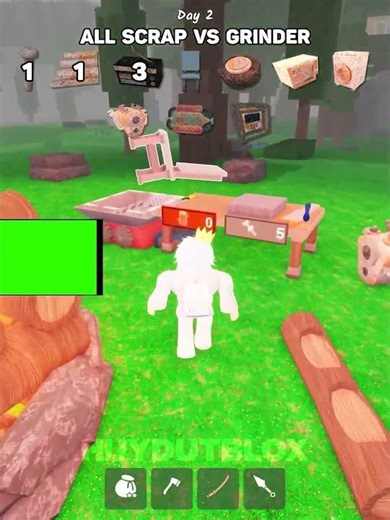 All Scrap vs Grinder Table😮 #huydutblox #roblox #99nightintheforest