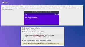 Android App Showing Two Toolbars Issue fix