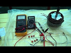 Перемотан статор генератора. Нагрузка 100Вт ламп. Самодельный генератор ветряка ТЕСТ 5 и 6