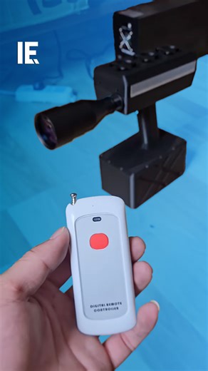 A powerful DIY handheld laser gun ignites wood instantly, showcasing extreme heat, pyrolysis, and controlled fire. 🎥 lasermall_top / IG | Interesting Engineering