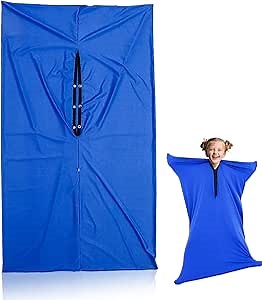 HURRISE Autism Body Sock Improve Self Calming Increased Spatial Awareness Dynamic Movement Sensory Sock with Sensory Processing Disorder for Kids Blue (M)