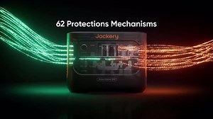 Jackery 1500-W/3000-W Peak Output Push Button Start Solar Generator 1000V2 with 2-Pcs 200W Solar Panels for Outdoors and Camping SG1000v2+200Wx2