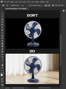 Easy Photoshop Tips: How to Detach and Change Complex Table Fan Backgrounds! #shorts