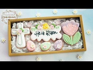 How to decorate Easter Cookie Set ~ He is Risen, Floral Cross & Spring Flower