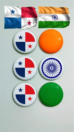 "Panama flag 🇵🇦+ India 🇮🇳 Flag Coin Art ✨ | Creative & Satisfying Coin Art"