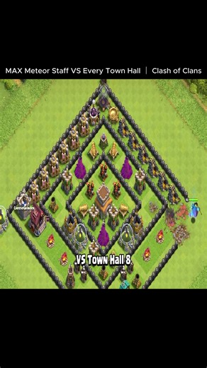 MAX Meteor Staff VS Every Town Hall ｜ COC