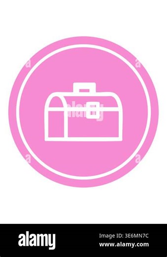 shine light effect animation of tool box circular icon symbol Stock Video Footage - Alamy