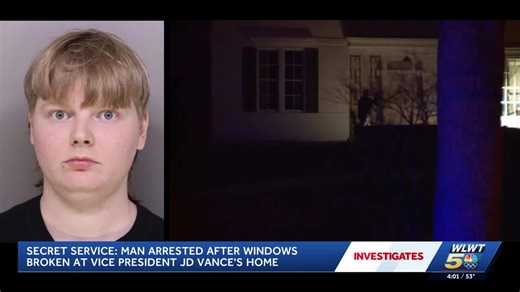 Man arrested, accused of breaking windows at JD Vance's home