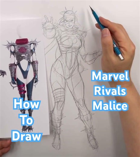 How to Draw Marvel Rivals Malice #frankchoartist #marvelrivals #malice #drawing #sketch #videogames