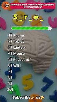 Guess The 10 Simple Technology Words Vocabulary || #shorts #challenge #quiz #quizchallenge2025