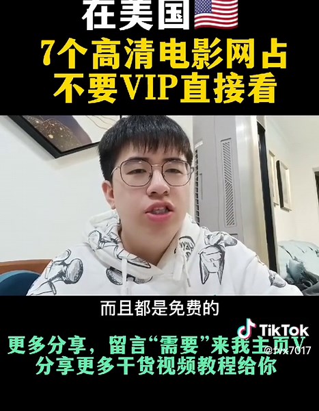 在美国🇺🇸，7个高清电影网占，不要VIP直接看#TikTok #上推薦 #赚钱 #我要流量 #跨境电商 #美国