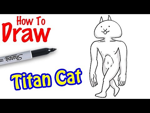 How to Draw Titan Cat | Battle Cats