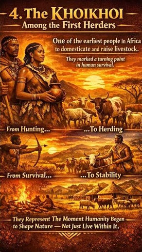 🐄 The Khoikhoi: Pioneers of livestock, bridging hunting and farming in early Africa’s history.