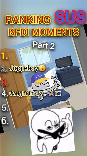 SUS bfdi moments ranked 🥶🤨📸😏🔥(PT. 2) #bfdi