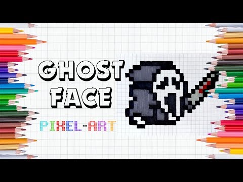 Pixel Art Tutorial: Drawing GHOST FACE Step By Step