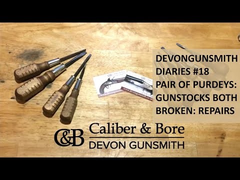 Devongunsmith Diaries #18 pair of Purdeys with Broken Gunstocks