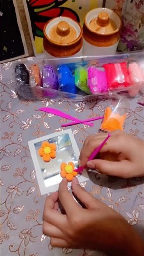 diy clay mirror craft ❤️❤️❤️#shorts #clay #mirror #subscribe