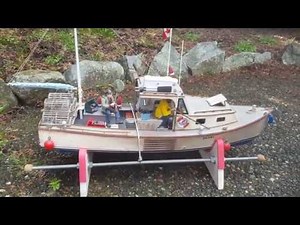 Midwest RC Booth-bay Lobster boat model Video 1