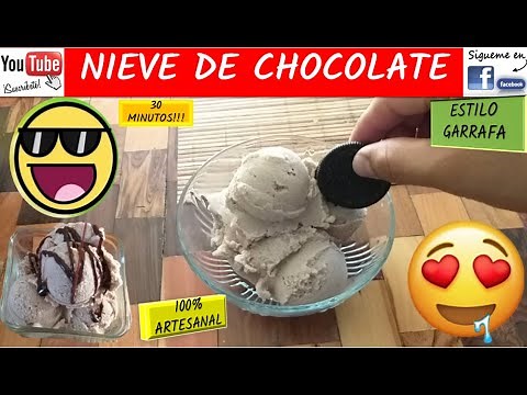 COMO HACER NIEVE DE GARRAFA DE CHOCOLATE receta tutorial de nieve casera facil de hacer sin maquina