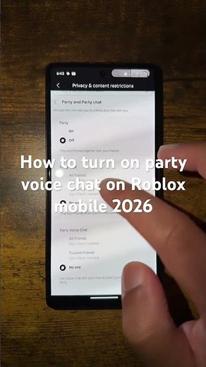 How to turn on party voice chat on Roblox mobile 2026
