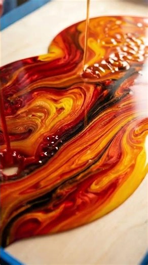 Molten Lava Resin Wall Art – Fiery DIY Transformation 🔥🌋