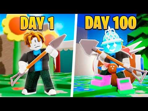 I Survived 100 Days in Bee Swarm Simulator Using ONLY a Shovel