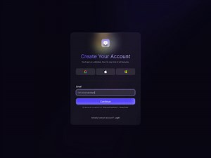 Account Create  Screen