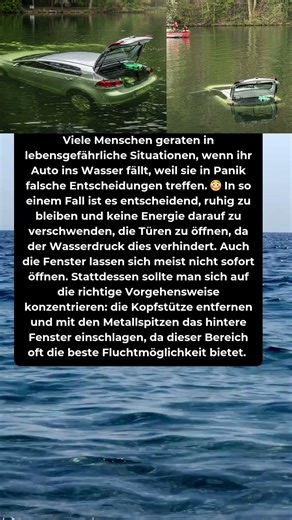 Auto im Wasser? Dieser Fehler kostet viele das Leben. #shorts