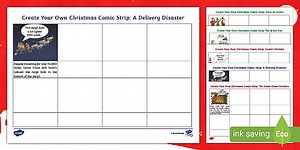 KS2 Create Your Own Christmas Comic Strip Worksheets