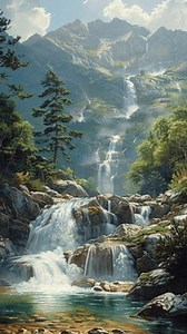 Cartoon Animation Waterfall Forest Vertical Orientation Stock Footage Video (100% Royalty-free) 3533639841 | Shutterstock