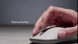 Microsoft Modern Mouse, Silver. Comfortable Right/Left Hand Use Design with Metal Scroll Wheel, Wireless, Bluetooth for PC/Laptop/Desktop, Works with Mac/Windows 8/10/11 Computers