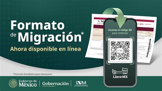 El formato de migración (FEM) para mexicanos ya es digital, recuerda llenarlo cada vez que sales de viaje al extranjero. 📲🛫 Escanea el Código QR y tramítalo, es muy fácil. Si prefieres realizarlo en línea, ingresa al 🔗 http://inm.gob.mx/fem/ e Inicia sesión con tu cuenta #LlaveMX para cargar tus datos personales aún más rápido. 📱 | Instituto Nacional de Migración