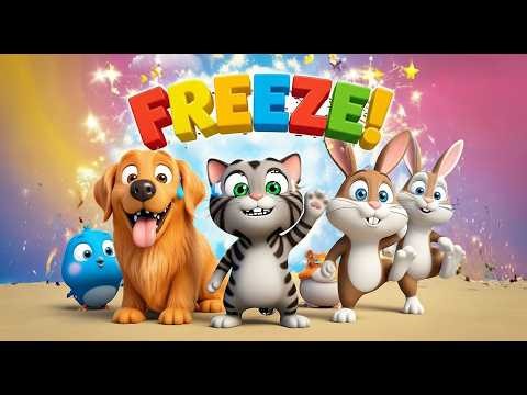 Animal Freeze Dance Game! 🐾❄️ | Children's nursery rhymes #rhymes #animalsongs