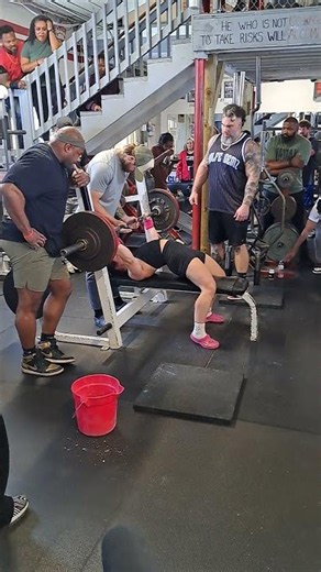 140lb-Woman Benches 255lbs at 1st Ever East Coast Iron Wars at Muscle Mill Gym, NJ. #bodybuilding