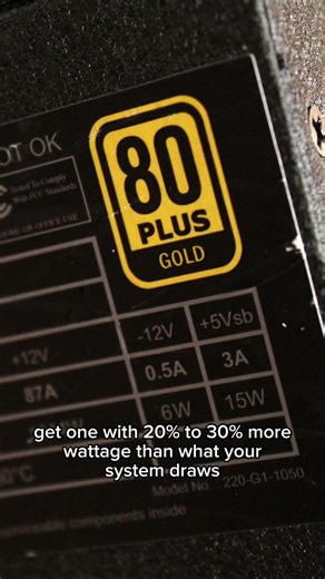 Choosing a PSU #pcgaming #pcbuild #pcmasterrace #pc #psu #shorts #shortsvideo