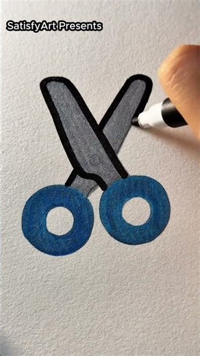Coloring Scissors ✂️ | Satisfying & Relaxing Art